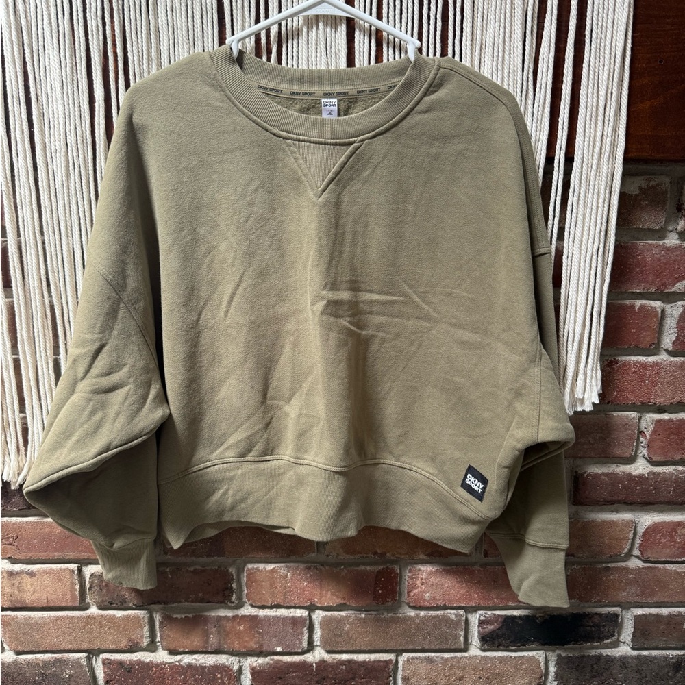 DKNY Sport Olive Green Crewneck Sweatshirt